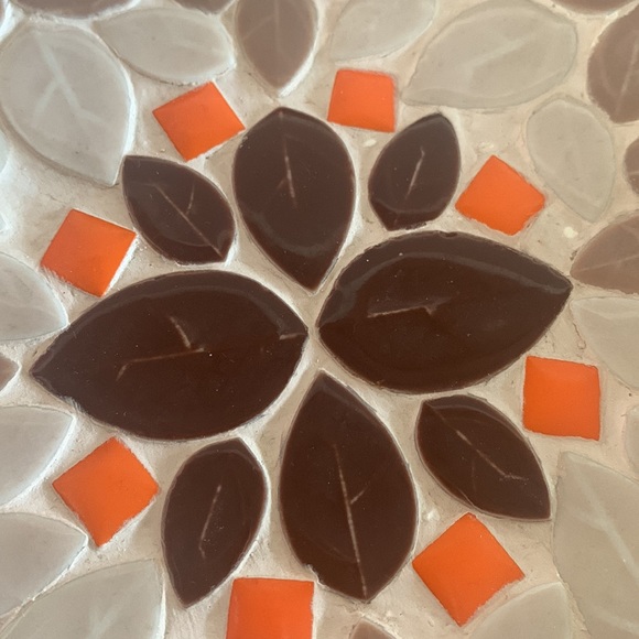 Wonderfully mid century modern mosaic tile plate Made in Japan - Picture 3 of 6